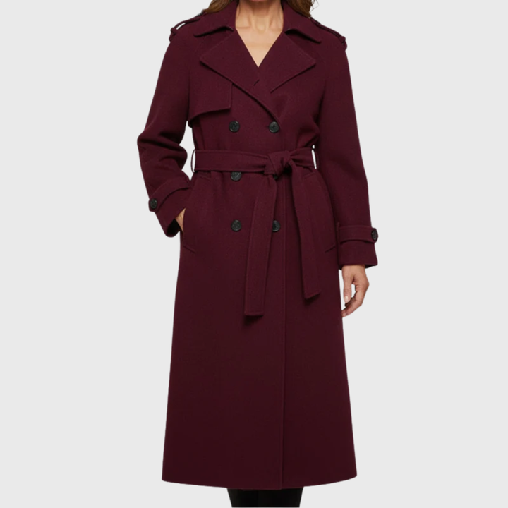 Coat for Women | Long Double Breasted Belted Outerwear