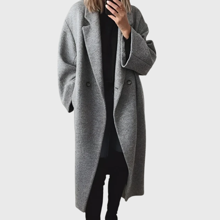 Coat for Women | Long Lapel Button Front Outerwear