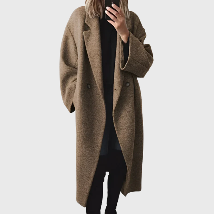 Coat for Women | Long Lapel Button Front Outerwear