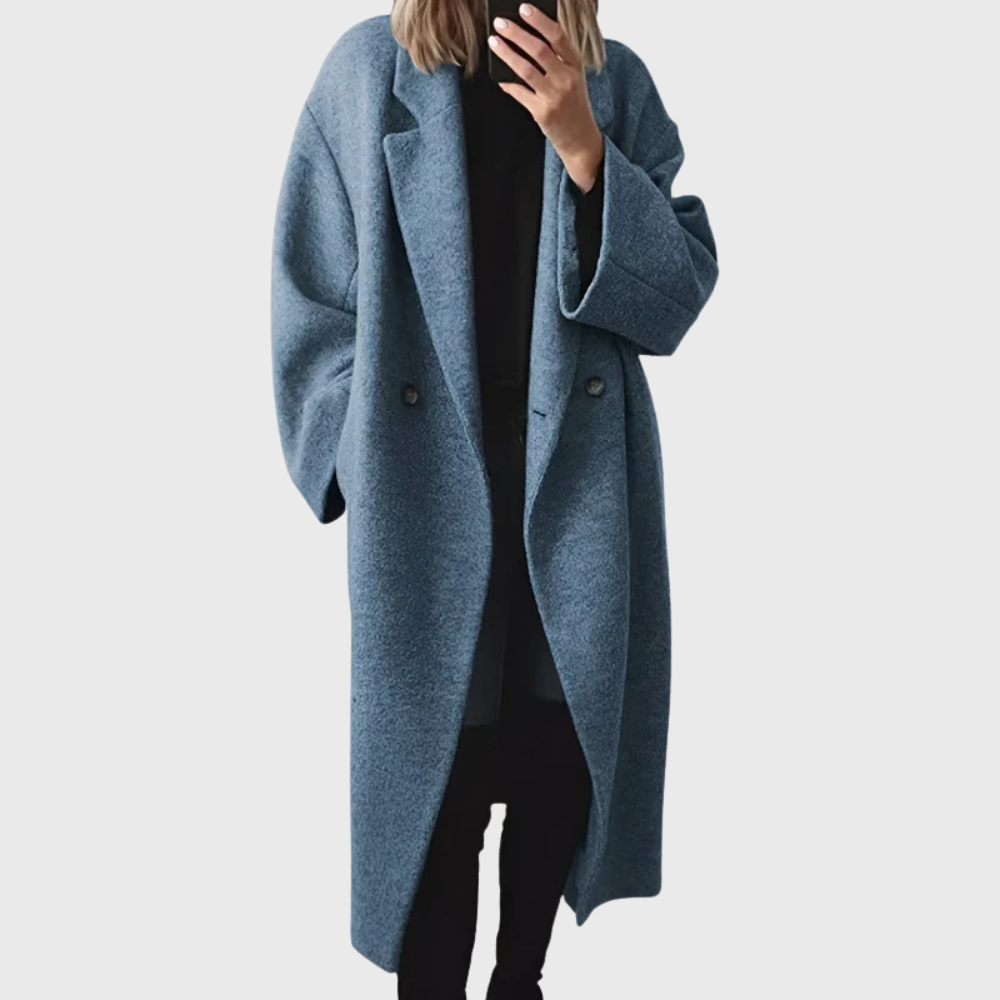Coat for Women | Long Lapel Button Front Outerwear