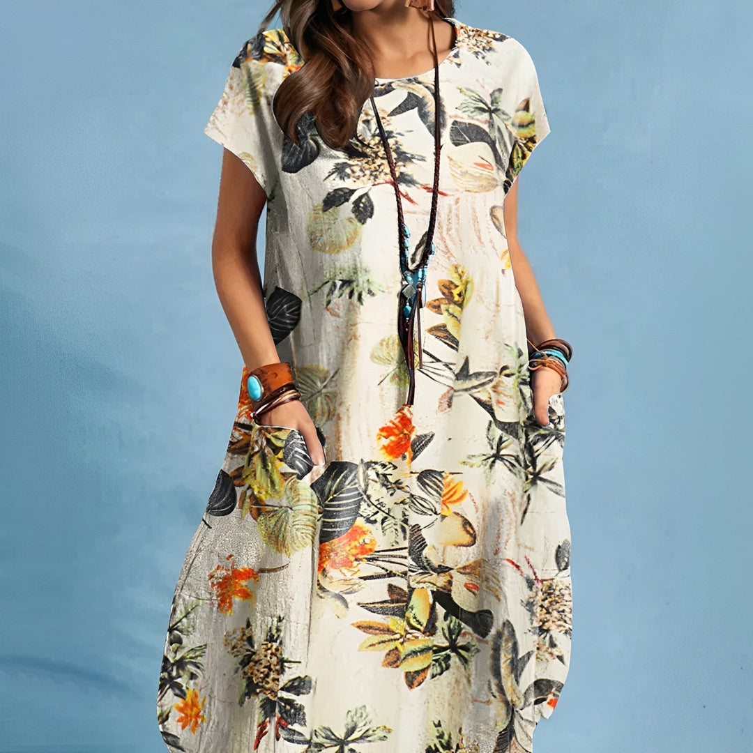 Women's Dress | Shift-Style Dress with Floral Design