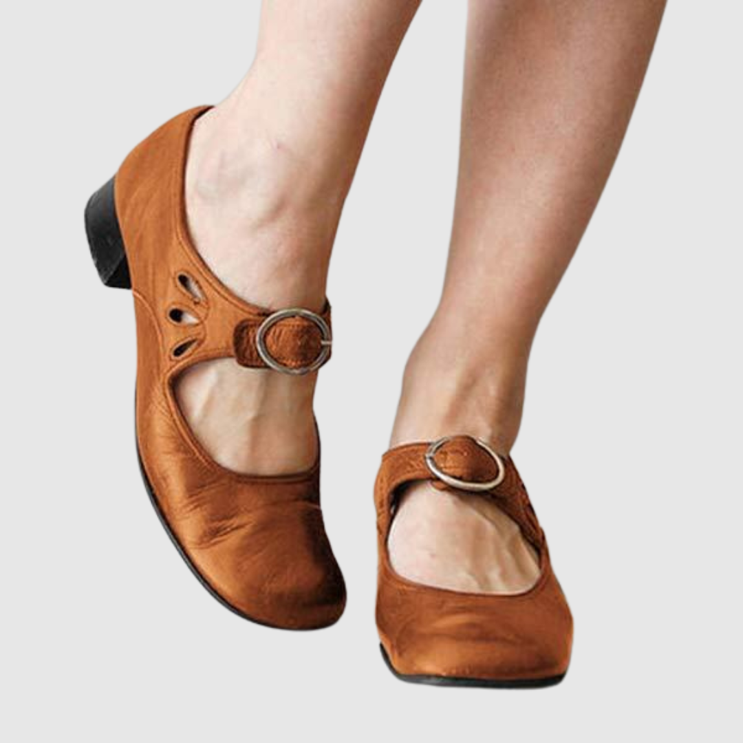 Women’s Mary Jane Shoes | Low Heel Buckle Strap