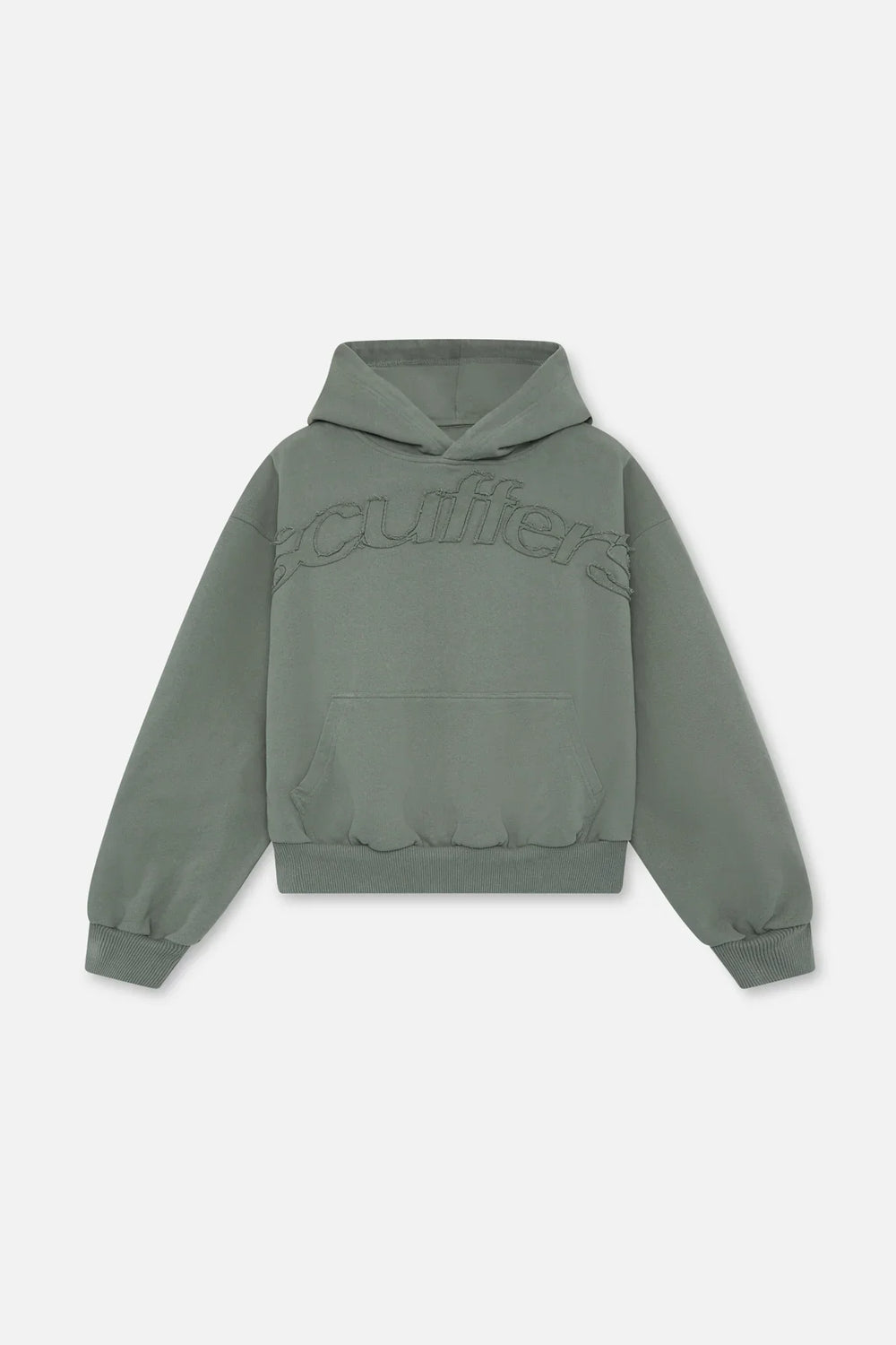 Unisex hooded hoodie with long sleeves, tonal chest graphic and front pouch pocket