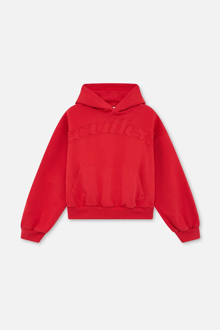 Unisex hooded hoodie with long sleeves, tonal chest graphic and front pouch pocket