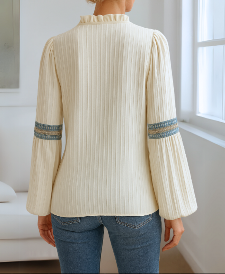 Women’s Blouse | Vintage-Inspired V-Neck