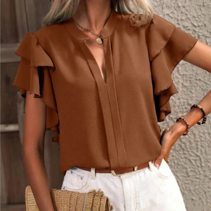 Women's Blouse | Ruffle Sleeve Detail