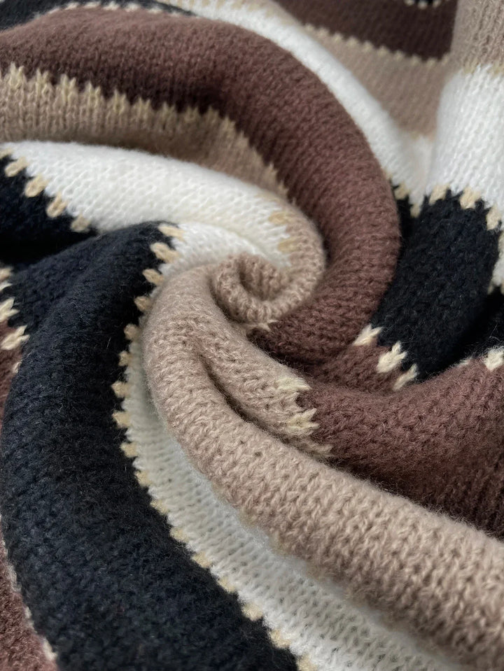 Sweater for Women | Crew Neck Stripe Pattern