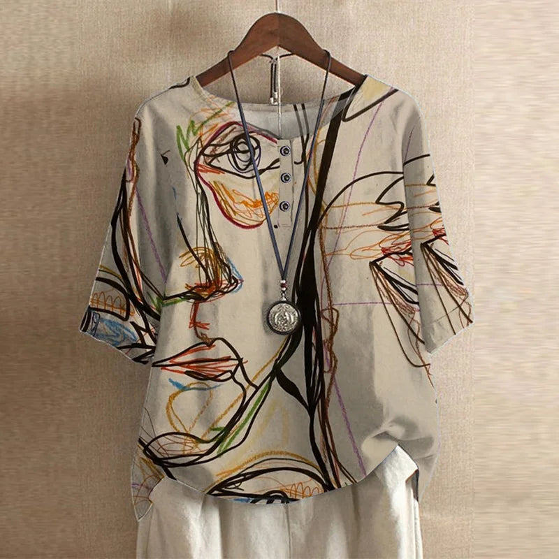 Women’s Blouse | Vintage Loose-Fit