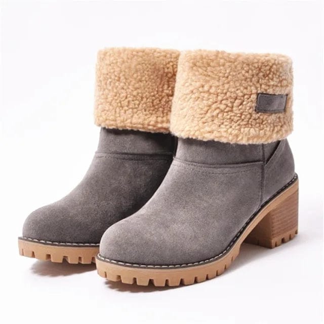 Boots for Women | Mid-calf Block Heel Lug Sole
