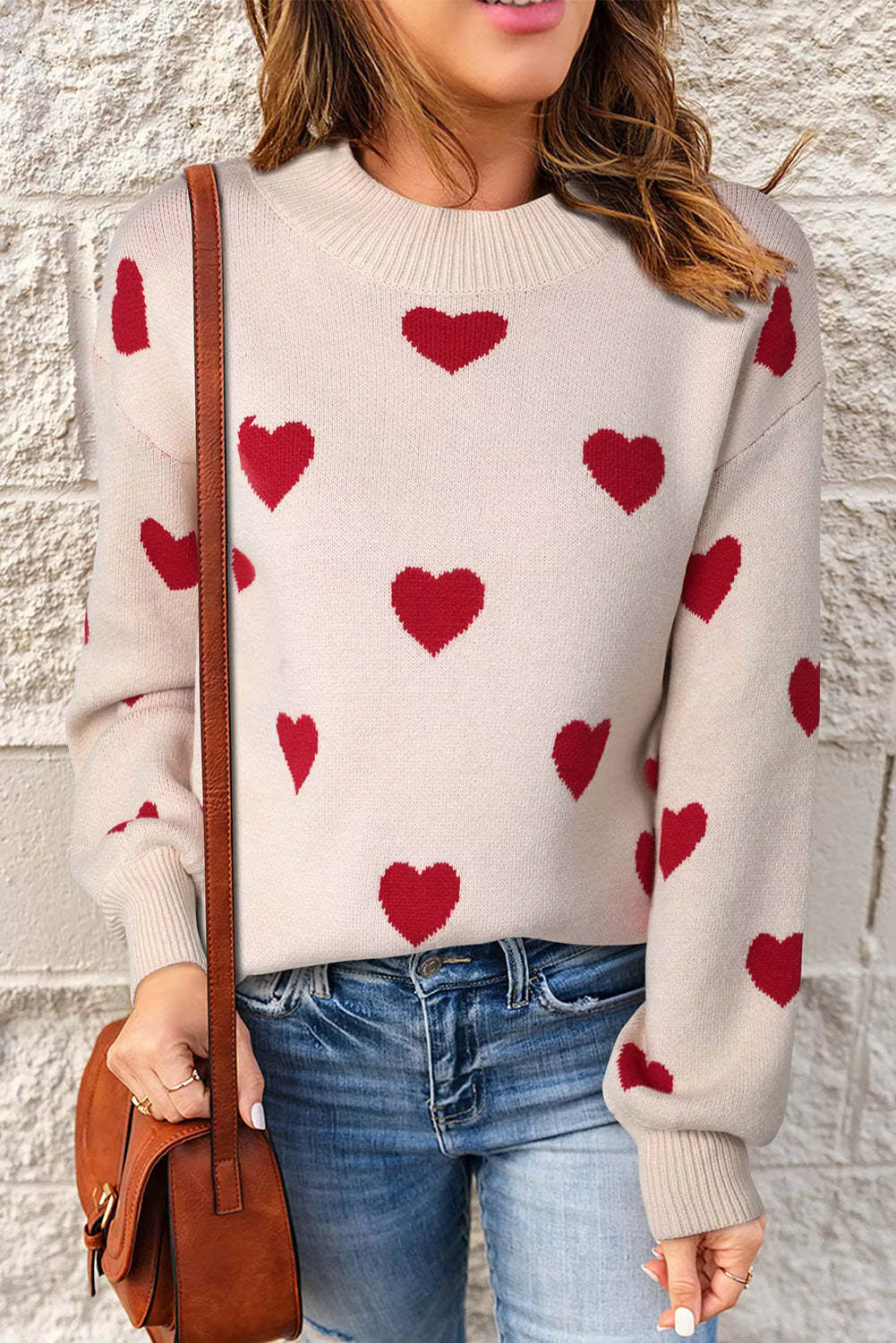 Sweater for Women | Heart Print Design