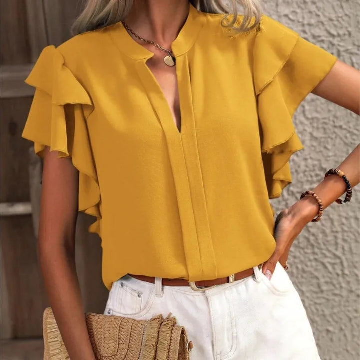 Women's Blouse | Ruffle Sleeve Detail