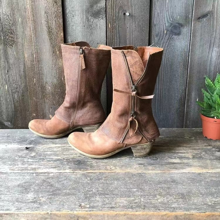 Boots for Women | Mid Calf Side Zip