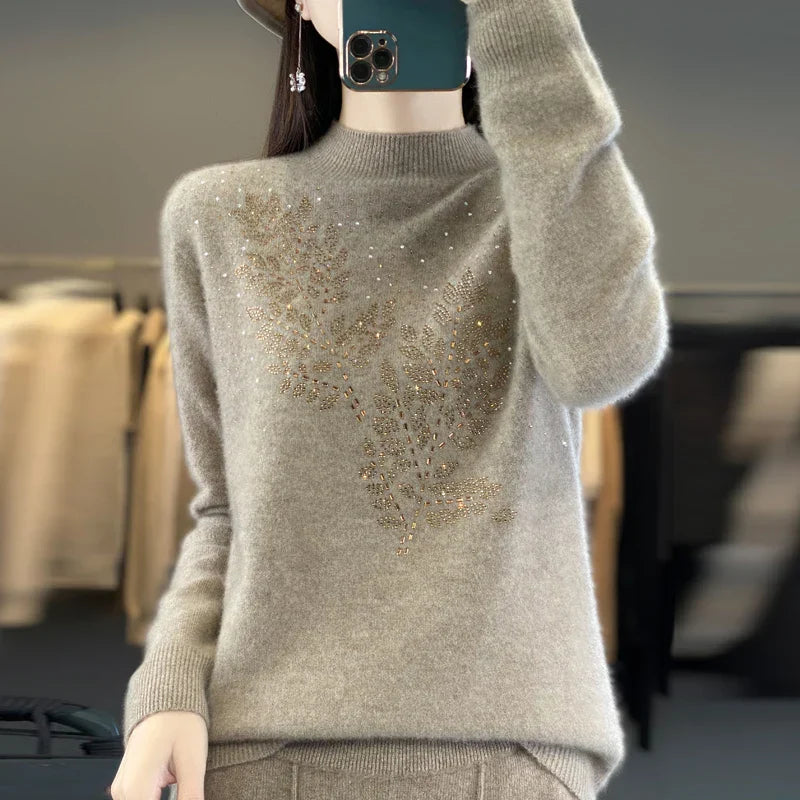 Sweater for Women | Beaded Floral Embellishment