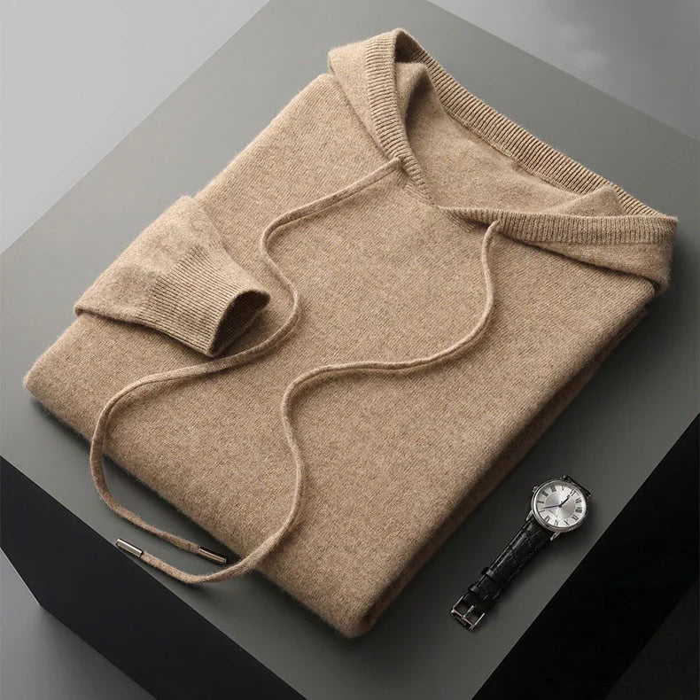 Unisex pullover hoodie with drawstring hood and ribbed trims