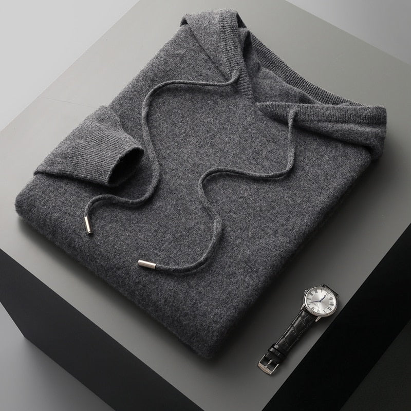 Unisex pullover hoodie with drawstring hood and ribbed trims