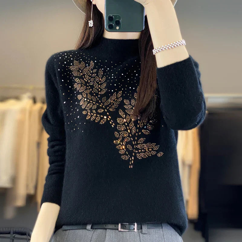 Sweater for Women | Beaded Floral Embellishment