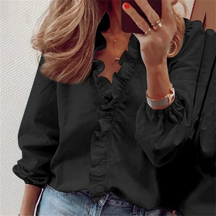 Blouse for Women | Ruffle V-Neck
