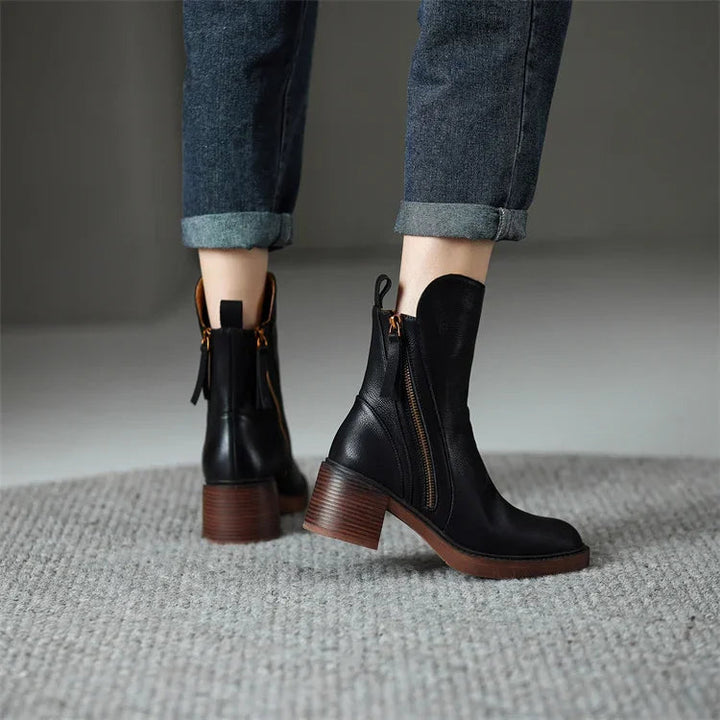 Boots for Women | Side Zip Block Heel