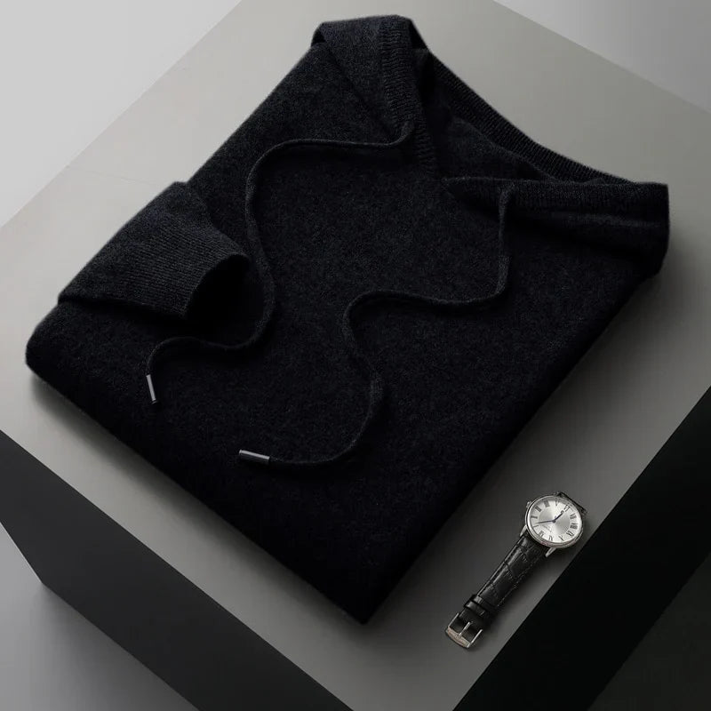 Unisex pullover hoodie with drawstring hood and ribbed trims
