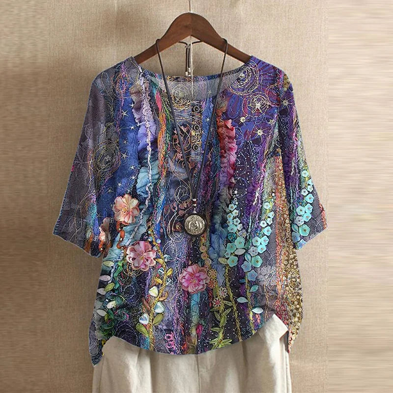 Women’s Blouse | Vintage Loose-Fit