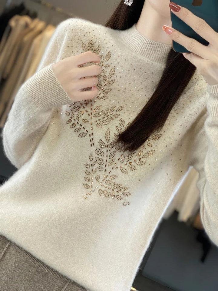 Sweater for Women | Beaded Floral Embellishment