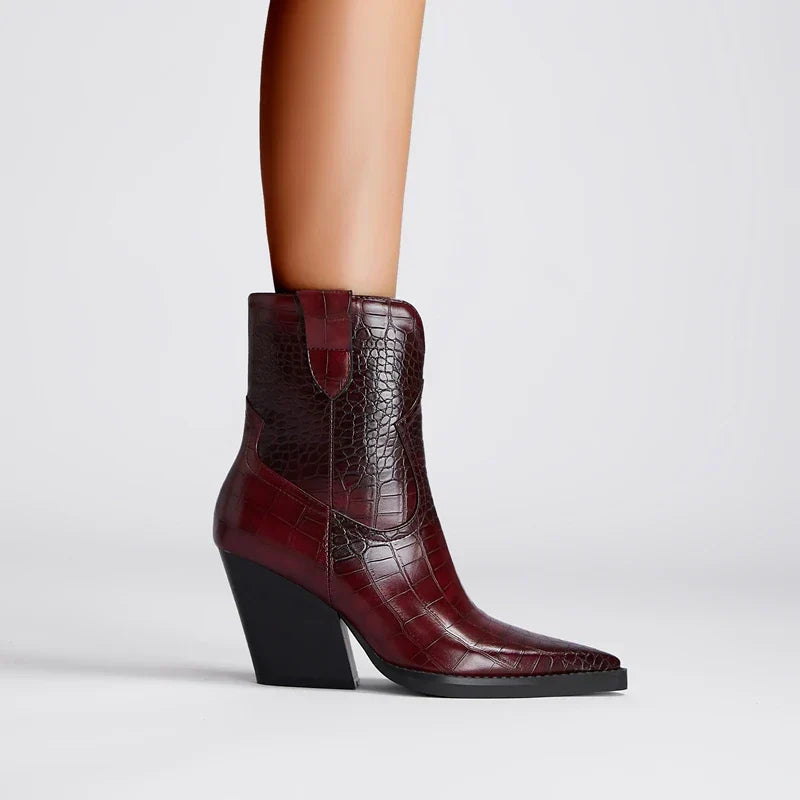 Women’s Boots | Westy Ankle Croc-Embossed