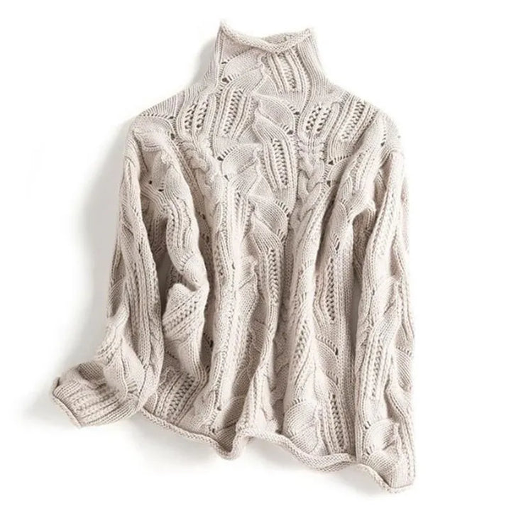 Women's Sweater | Turtleneck with Knit Detail