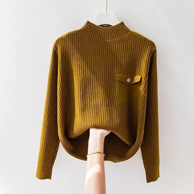 Sweater for Women | Relaxed Fit Mock-Neck