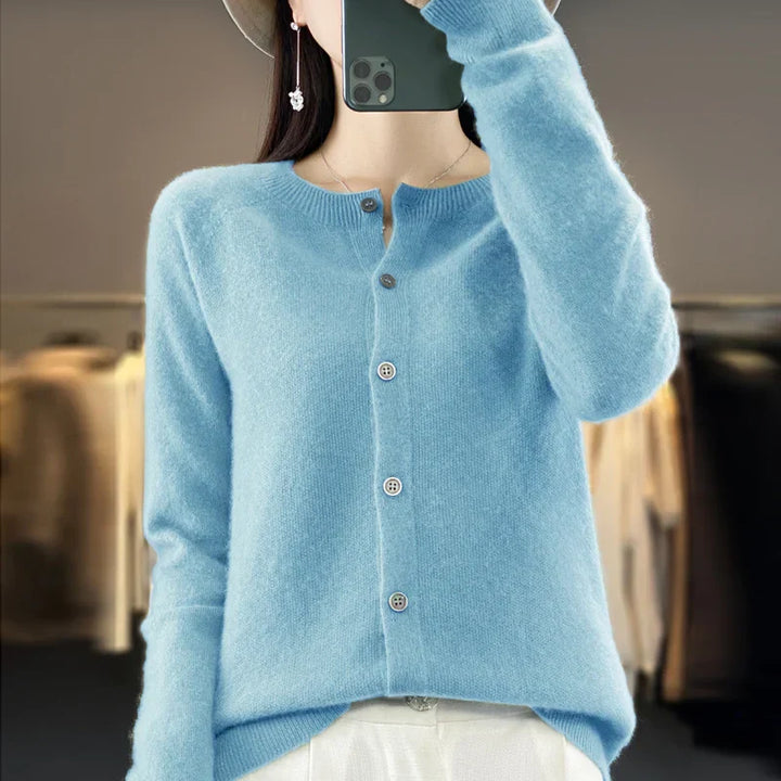 Cardigan for Women | Button-Up Crewneck Style