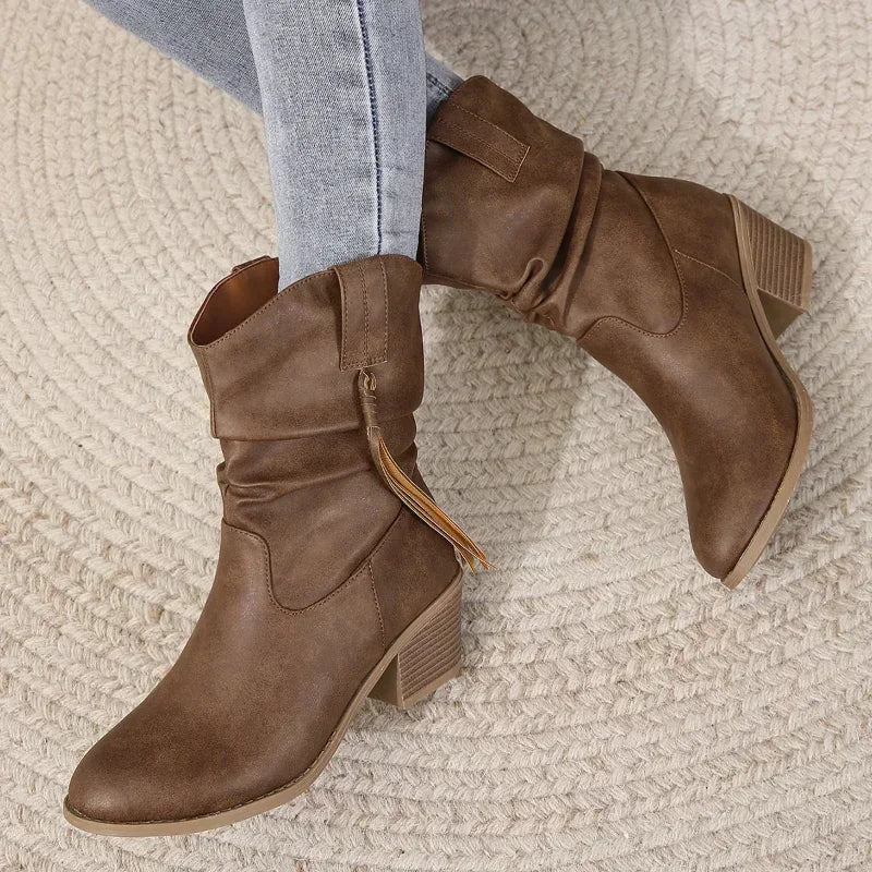 Boots for Women | Block Heel Cowboy Style