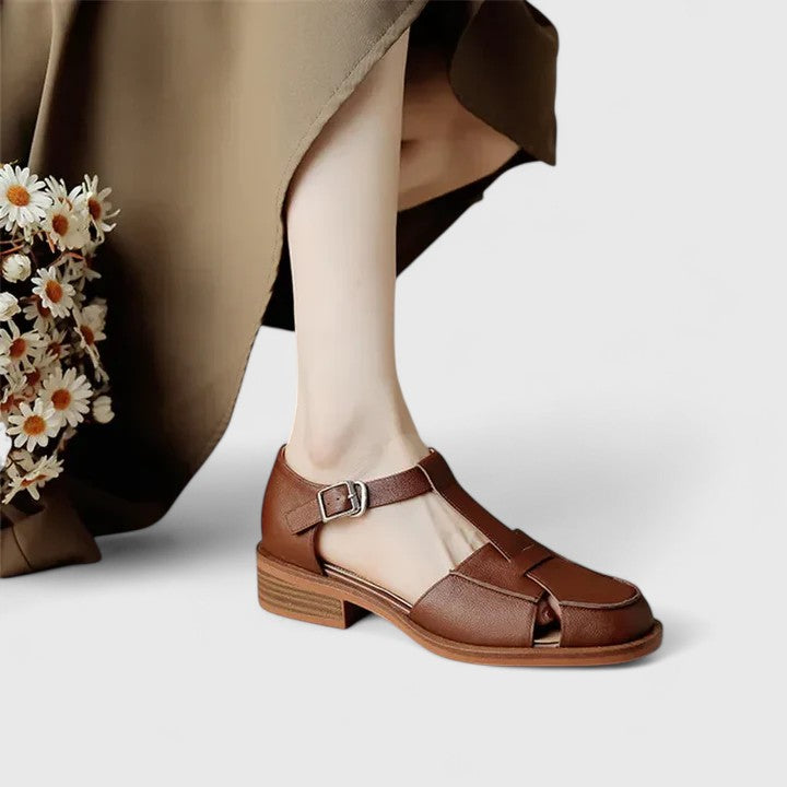 Mary Jane Sandals for Women | Closed Toe Low Heel