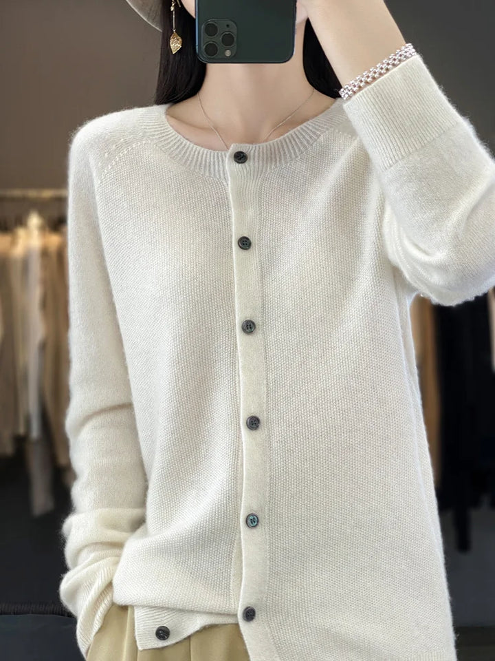 Cardigan for Women | Button-Up Crewneck Style