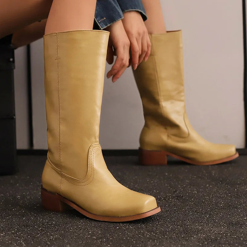 Boots for Women | Knee High with Block Heel
