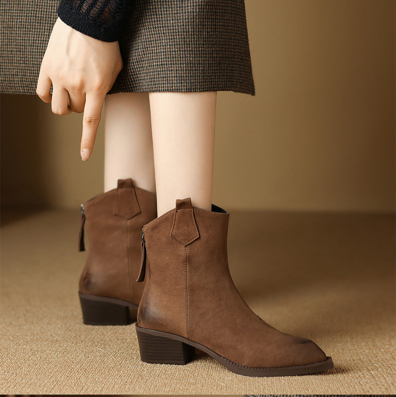 Boots for Women | Ankle Block Heel Design