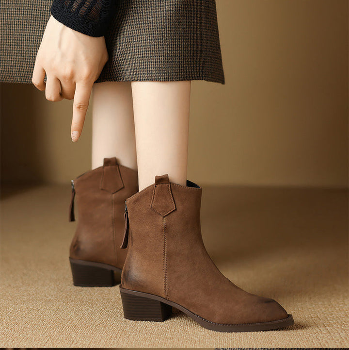Boots for Women | Ankle Block Heel Design