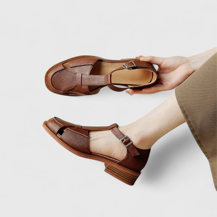 Mary Jane Sandals for Women | Closed Toe Low Heel