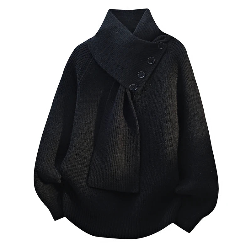 Women’s Sweater | Soft Scarf-Neck Design