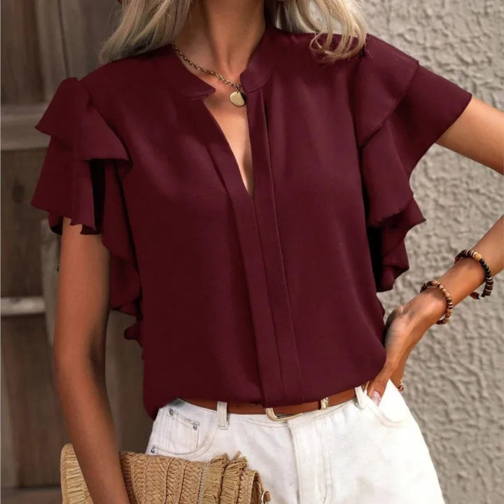 Women's Blouse | Ruffle Sleeve Detail