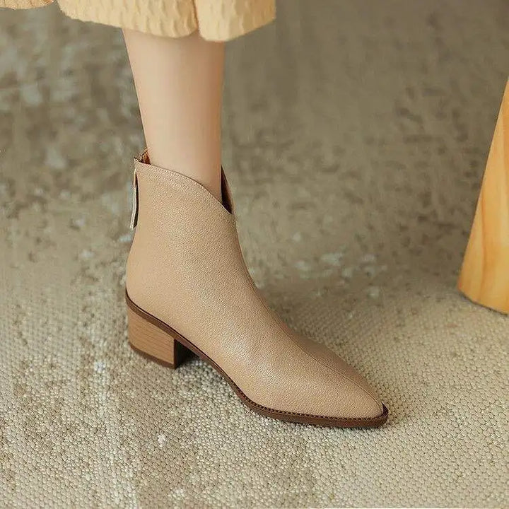 Boots For Women | Slip On Pointed Ankle Heel Design