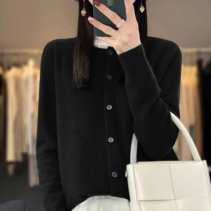 Cardigan for Women | Button-Up Crewneck Style