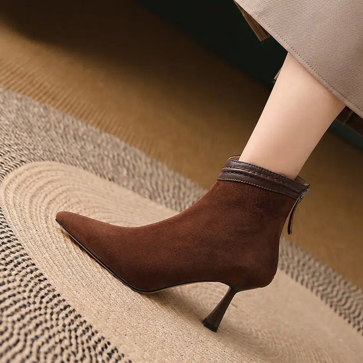 Boots For Women | Pointed Toe Ankle Slim Heel Style