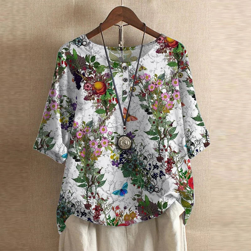 Women’s Blouse | Vintage Loose-Fit
