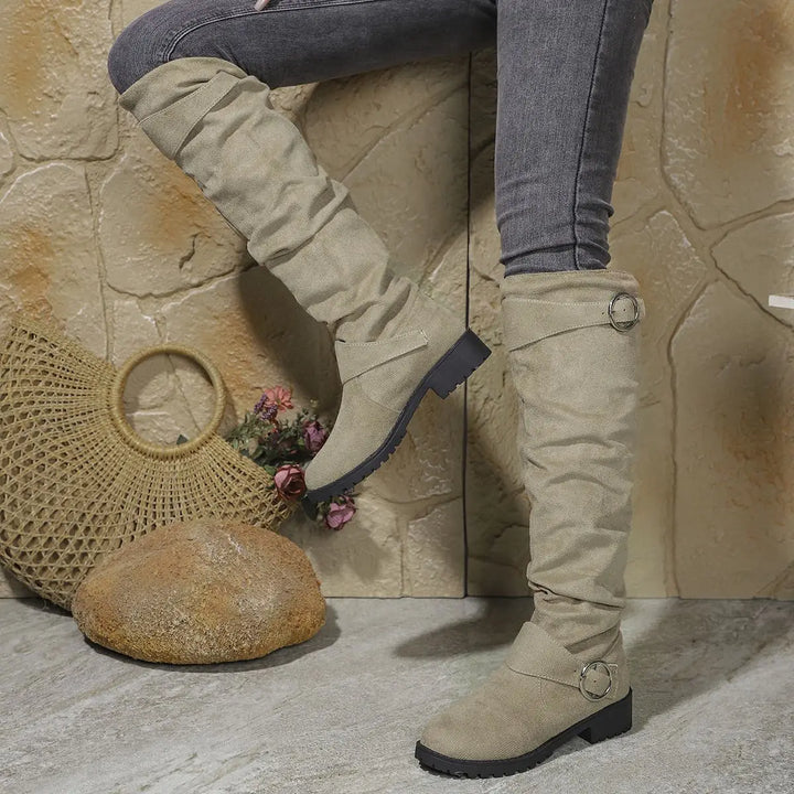 Boots for Women | Knee High Buckle Strap