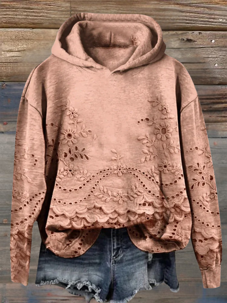 Hoodie for Women | Decorative Cutout Detailing