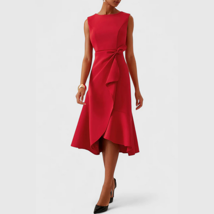 Dress For Women | Draped Asymmetric Midi