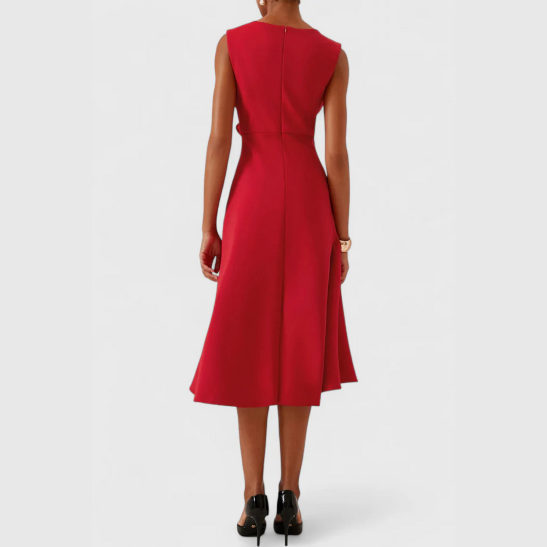 Dress For Women | Draped Asymmetric Midi