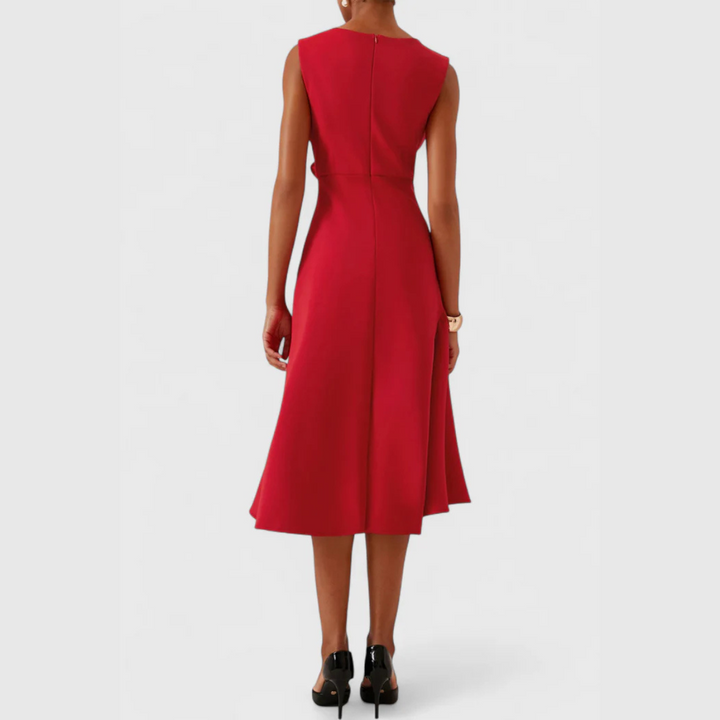 Dress For Women | Draped Asymmetric Midi