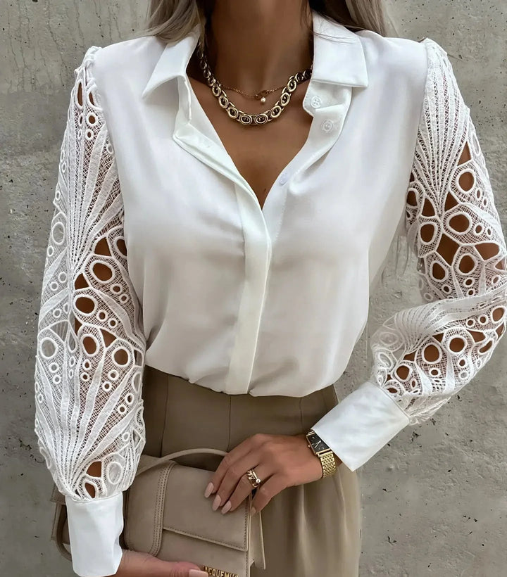 Women’s Blouse | Lace Sleeve Details