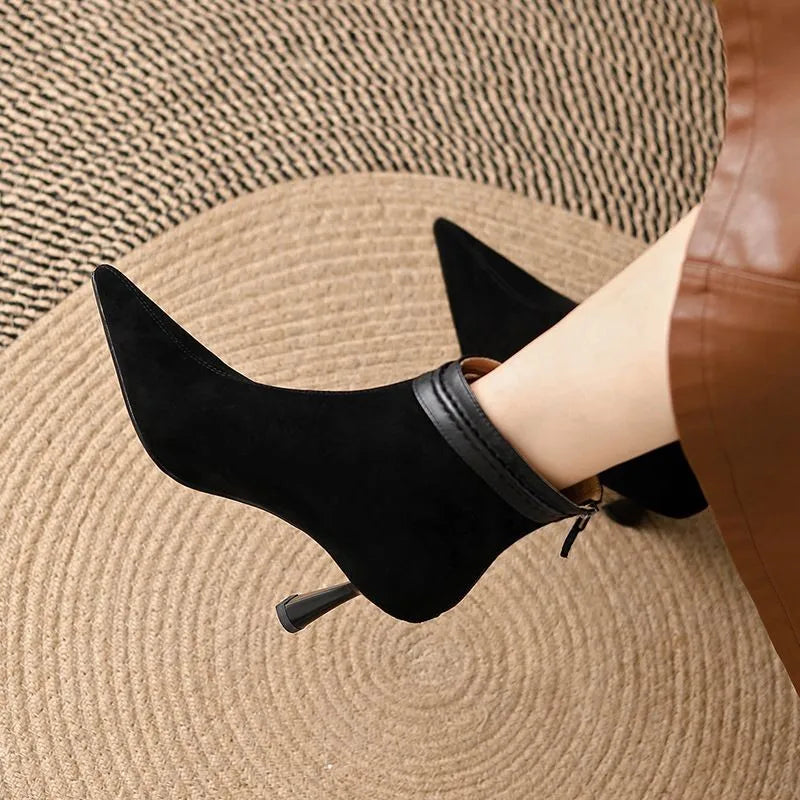 Boots For Women | Pointed Toe Ankle Slim Heel Style