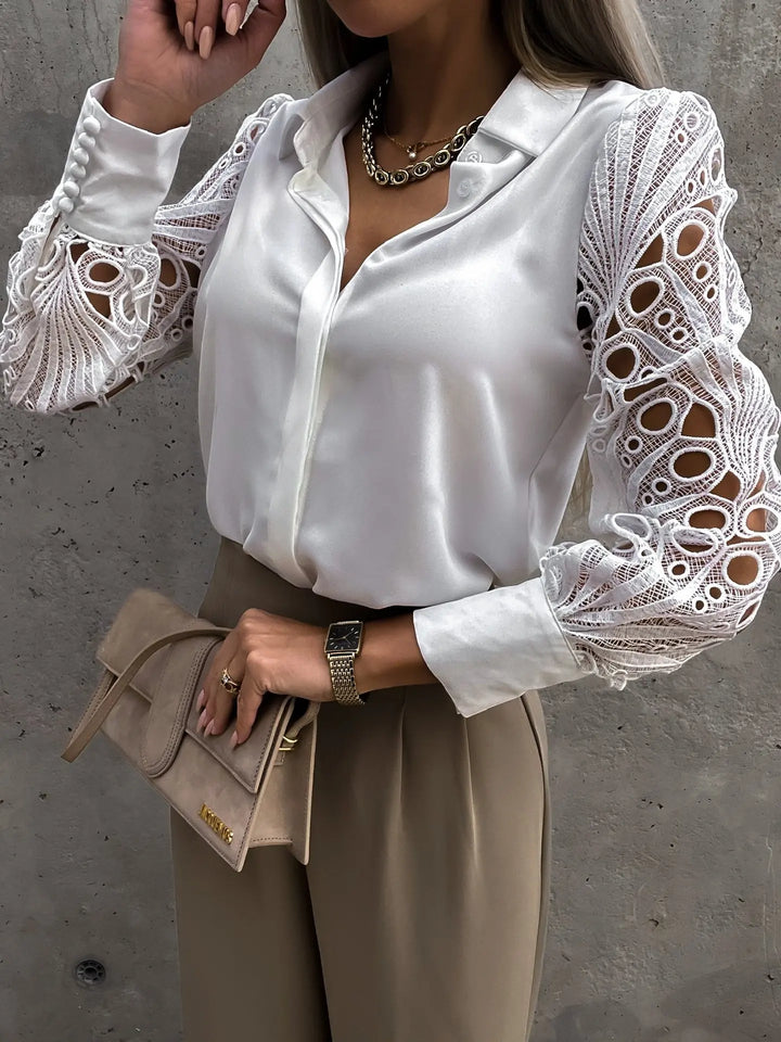 Women’s Blouse | Lace Sleeve Details